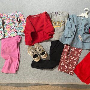 Girls Bundle Size 4 T  4 Matching sets a Pair of shoes and an extra Sweatshit